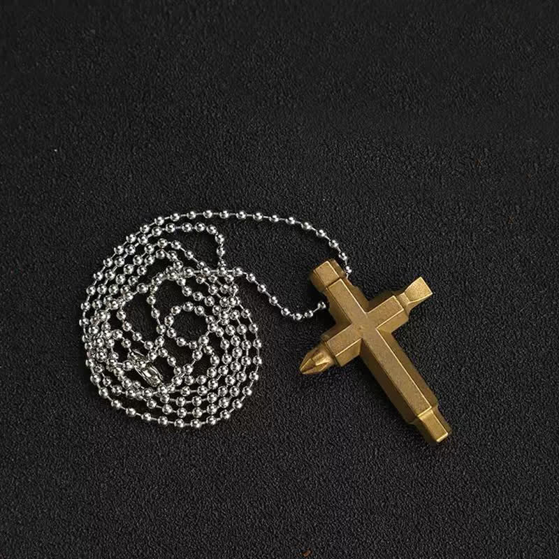 Cross EDC Screwdriver Necklace Pendant Keychain - Image 5
