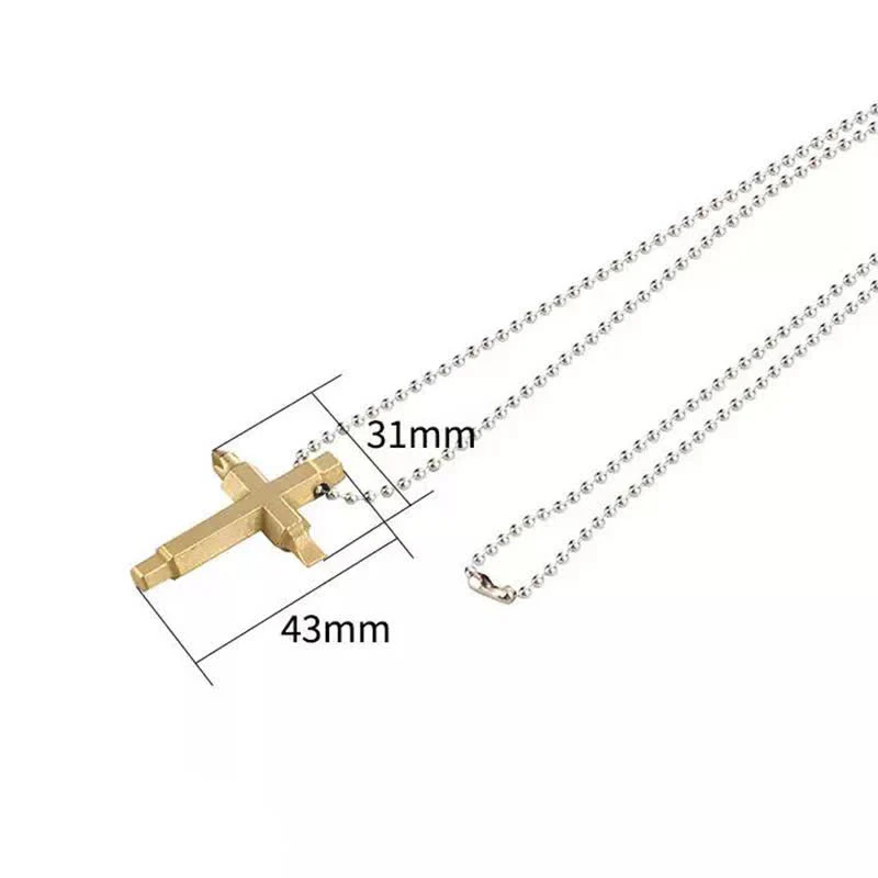 Cross EDC Screwdriver Necklace Pendant Keychain - Image 6