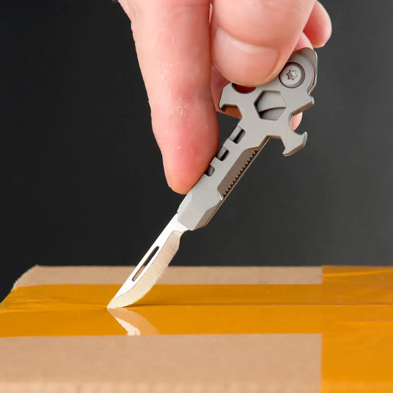 Cross Multi-functional Titanium Mini Folding Knife Keychain - Image 4
