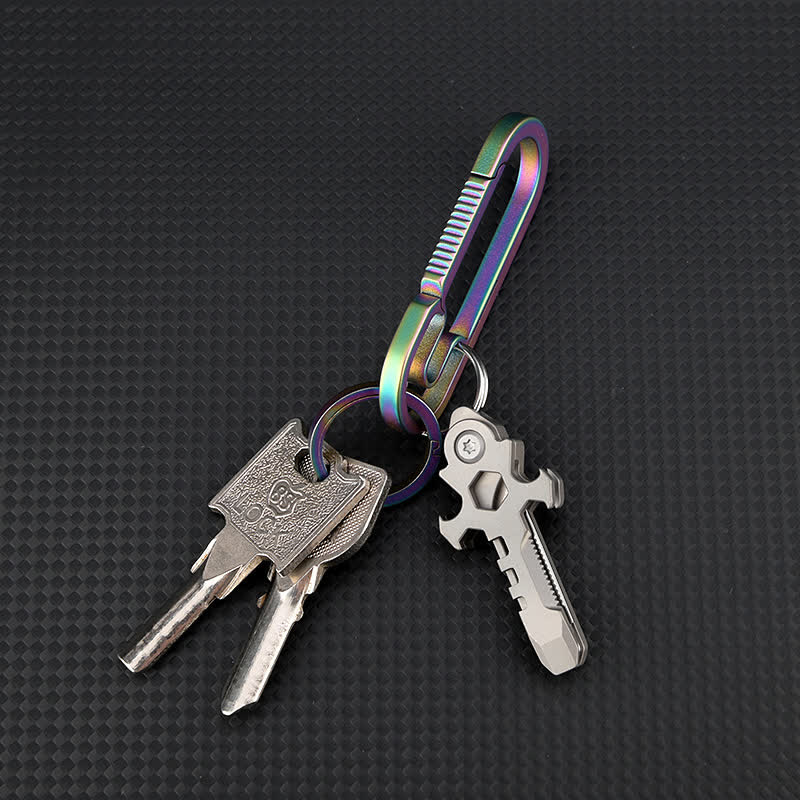 Cross Multi-functional Titanium Mini Folding Knife Keychain - Image 6
