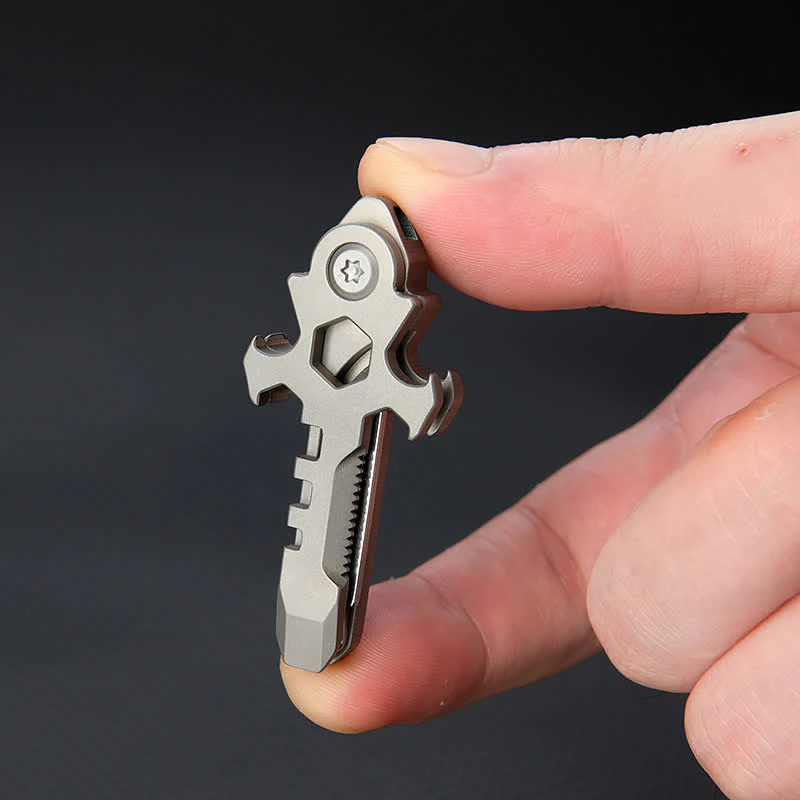 Cross Multi-functional Titanium Mini Folding Knife Keychain - Image 7