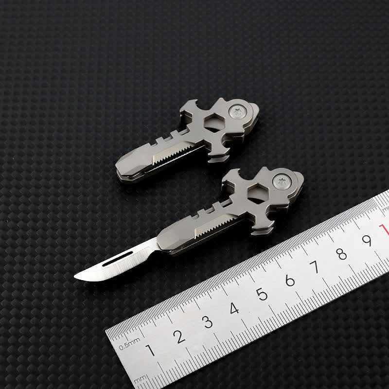 Cross Multi-functional Titanium Mini Folding Knife Keychain - Image 9