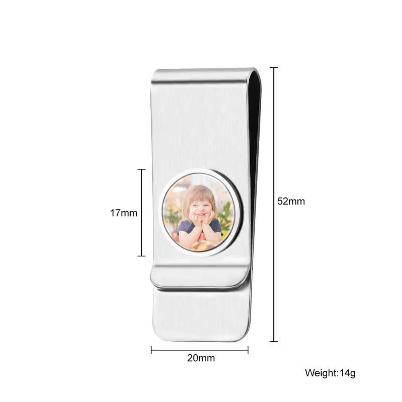 Custom Color Photo Wedding Gift Idea Money Clip - Image 3
