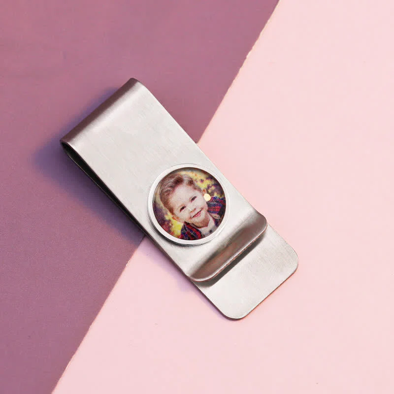 Custom Color Photo Wedding Gift Idea Money Clip - Image 5