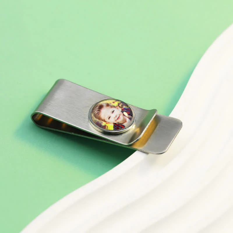 Custom Color Photo Wedding Gift Idea Money Clip - Image 6