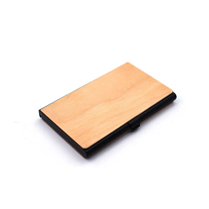 Custom Engraved Name Business Wooden Card Case - Image 11