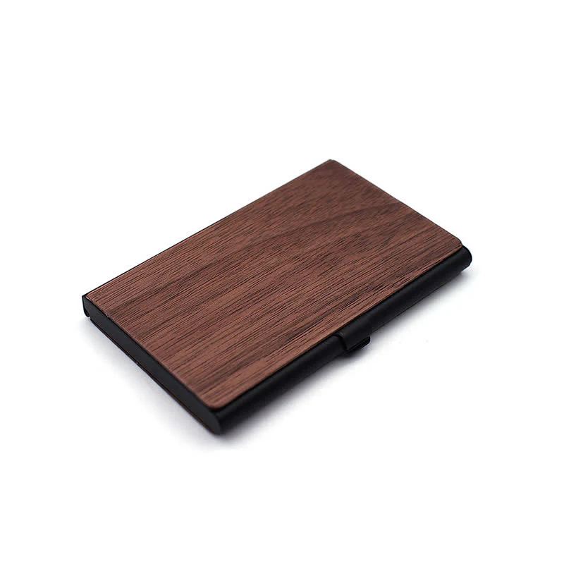 Custom Engraved Name Business Wooden Card Case - Image 12