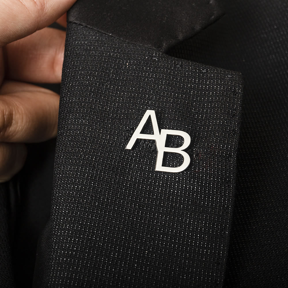 Custom Initial Letters Brooch Stainless Steel Accessories - Image 10
