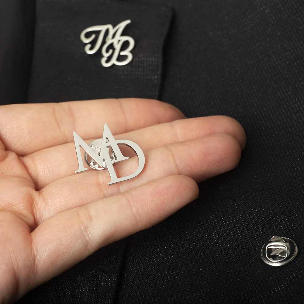 Custom Initial Letters Brooch Stainless Steel Accessories - Image 4