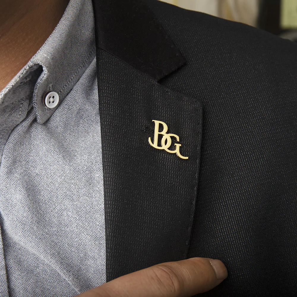 Custom Initial Letters Brooch Stainless Steel Accessories - Image 7