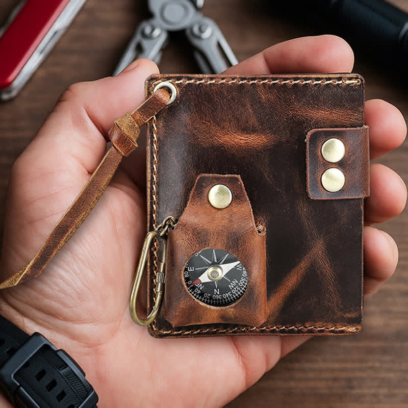 Custom Name EDC Wallet Pocket Organizer Leather Belt Bag - Image 9