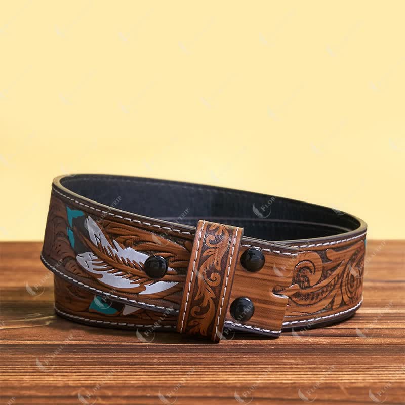 Custom Name & Initials Silver DIY Buckle Leather Belt - Image 11