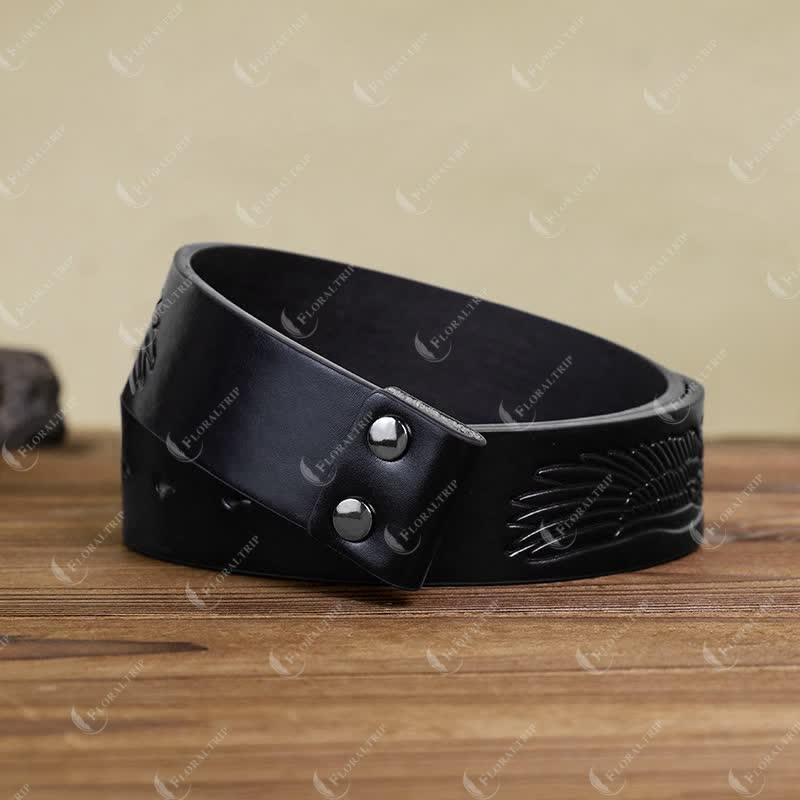 Custom Name & Initials Silver DIY Buckle Leather Belt - Image 6