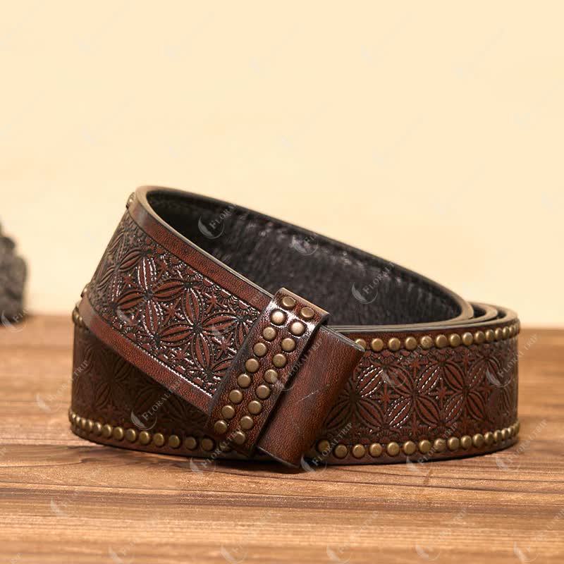Custom Name & Initials Silver DIY Buckle Leather Belt - Image 8