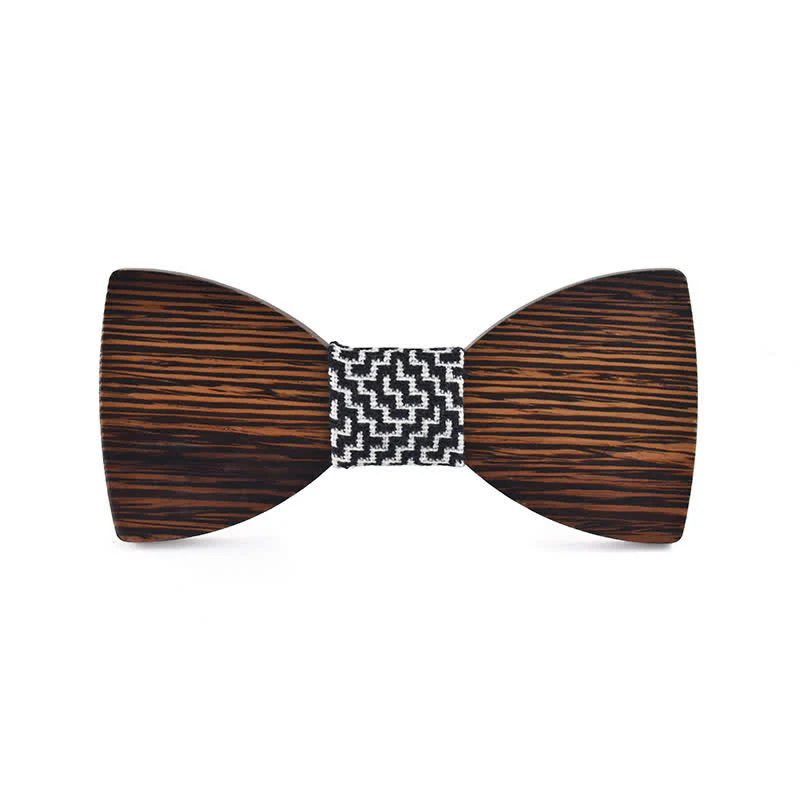 Custom Name Men's Engraved Wedding Wooden Bow Tie - Image 14