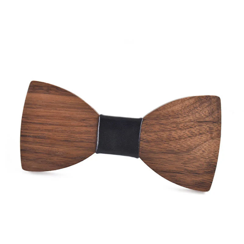 Custom Name Men's Engraved Wedding Wooden Bow Tie - Image 2