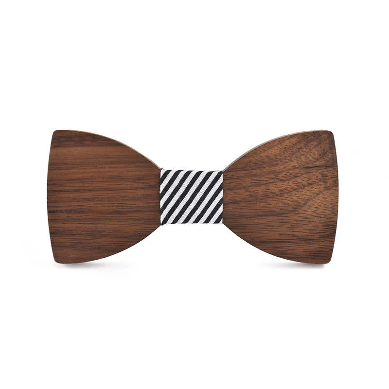 Custom Name Men's Engraved Wedding Wooden Bow Tie - Image 8