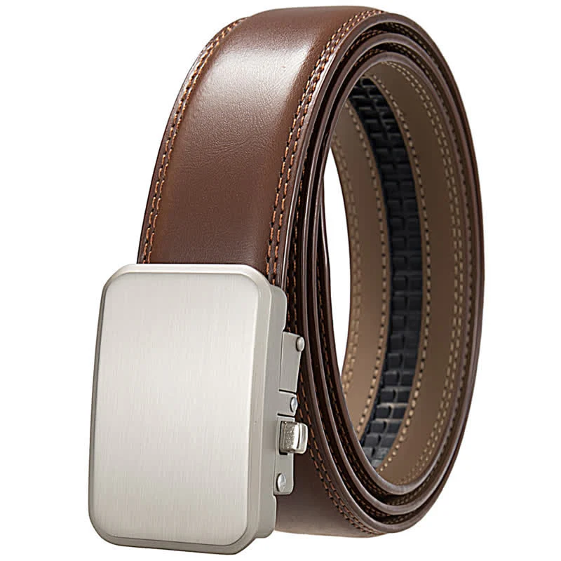 Custom Name Monogram Gift Idea Automatic Buckle Leather Belt - Image 10