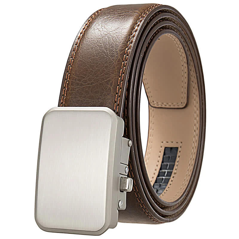 Custom Name Monogram Gift Idea Automatic Buckle Leather Belt - Image 12