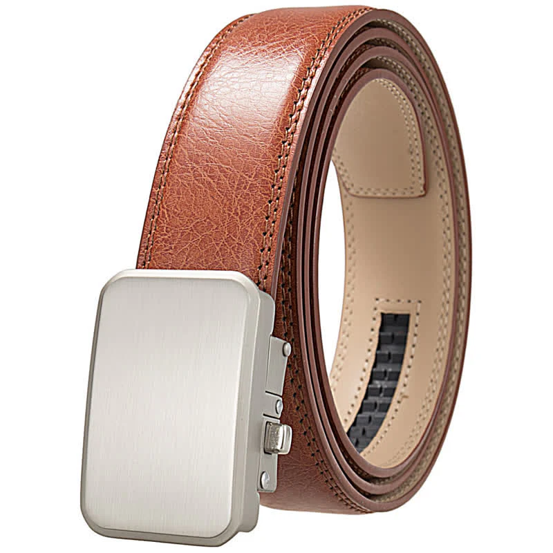 Custom Name Monogram Gift Idea Automatic Buckle Leather Belt - Image 13