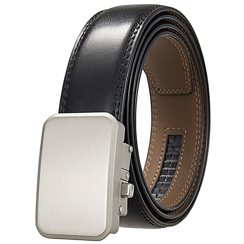 Custom Name Monogram Gift Idea Automatic Buckle Leather Belt - Image 7
