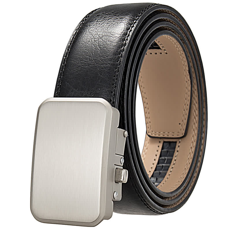 Custom Name Monogram Gift Idea Automatic Buckle Leather Belt - Image 8
