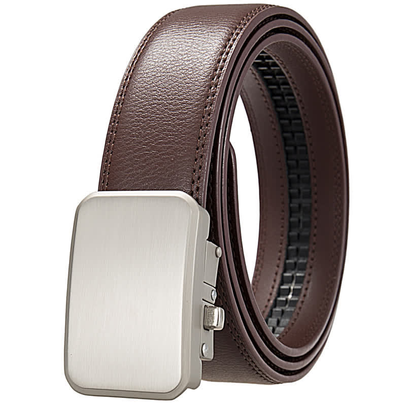 Custom Name Monogram Gift Idea Automatic Buckle Leather Belt - Image 9