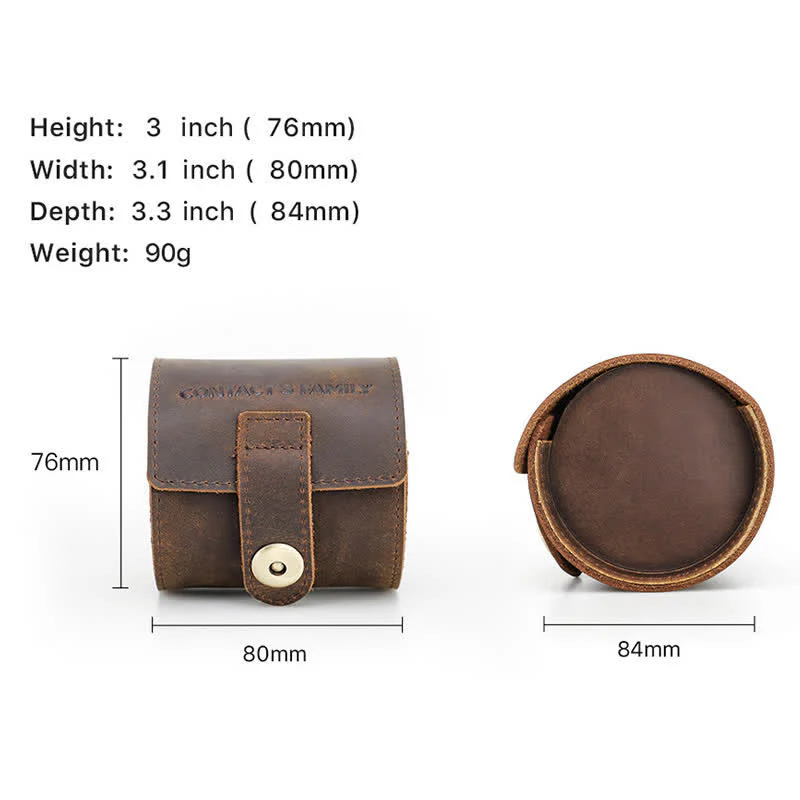 Custom Name Watch Roll Travel Leather Watch Case - Image 8