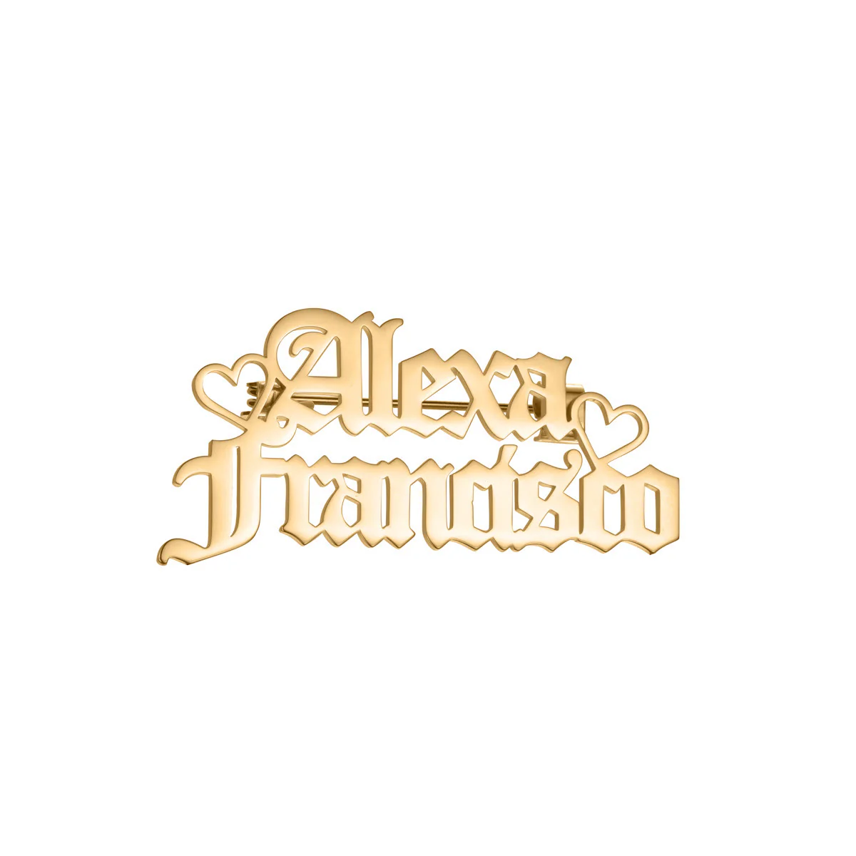 Custom Two Names Brooch Stainless Steel Suit Accessories - Image 6