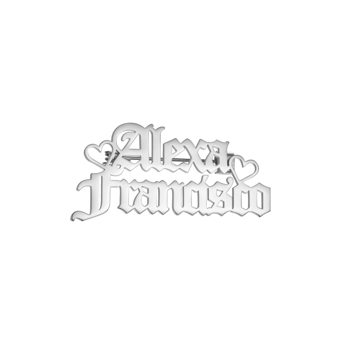 Custom Two Names Brooch Stainless Steel Suit Accessories - Image 7