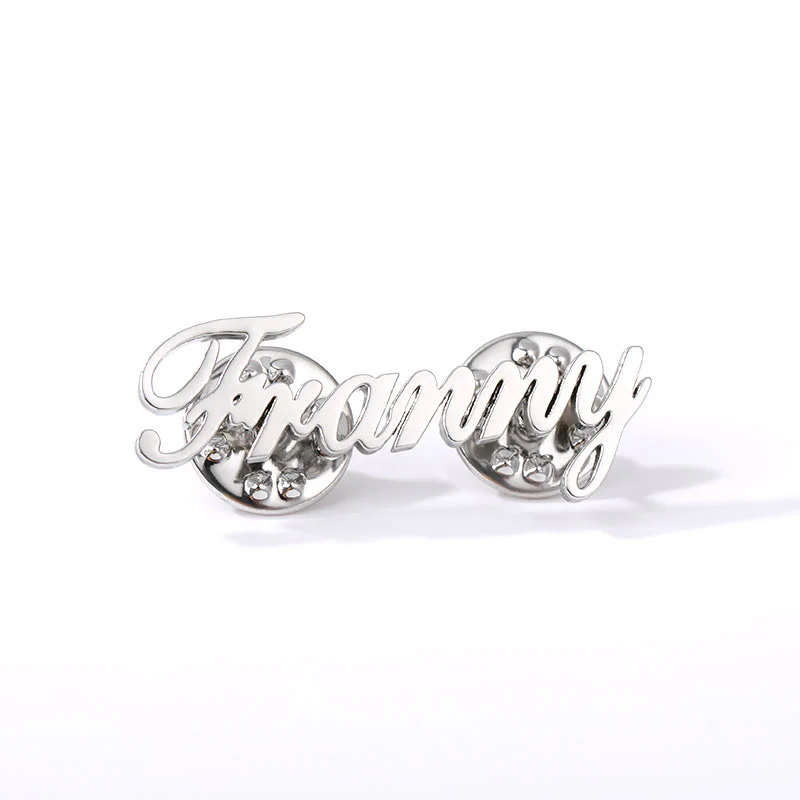 Custom Your Name Brooch Stainless Steel Suit Accessories - Image 11