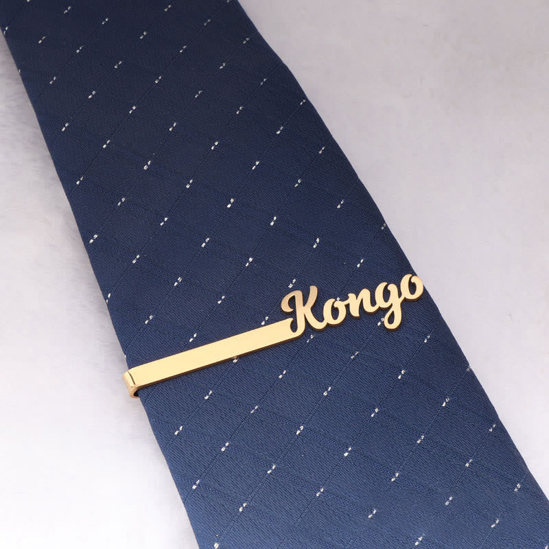 Custom Your Name Wedding Tie Bar For Suit - Image 3