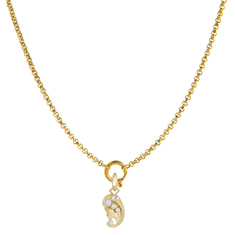 Diamond-Embellished Zodiac Symbol Necklace - Image 7