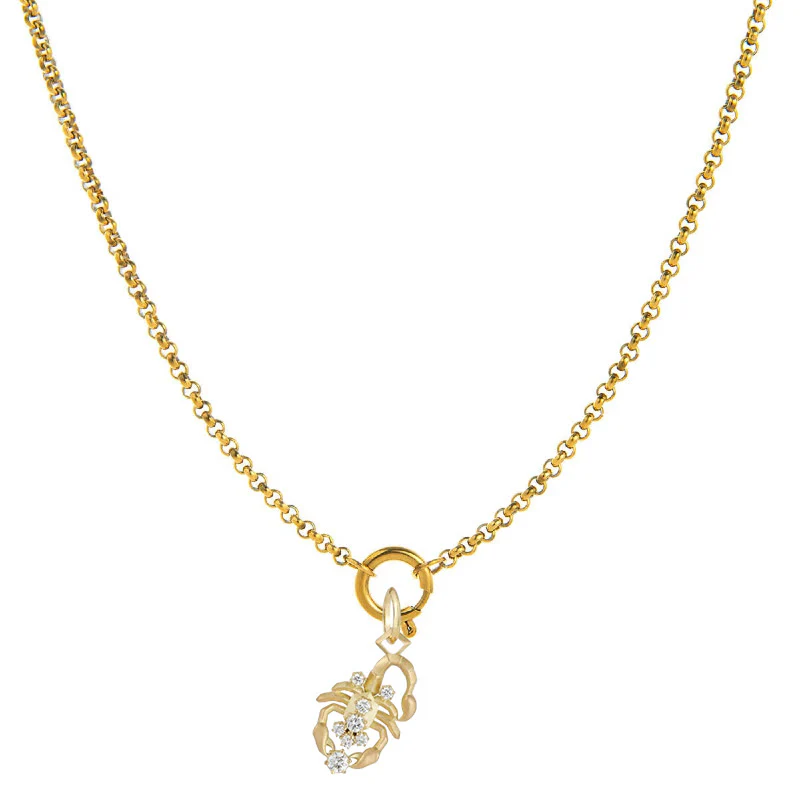 Diamond-Embellished Zodiac Symbol Necklace - Image 9