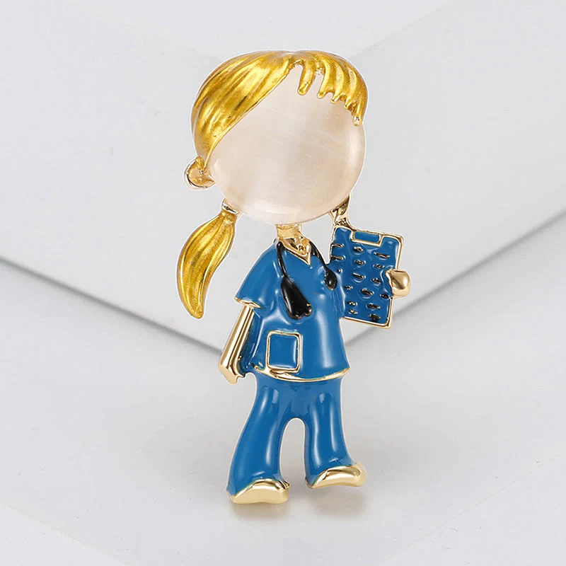 Cut Nurse Medical Series Nurse Gift Enamel Brooch