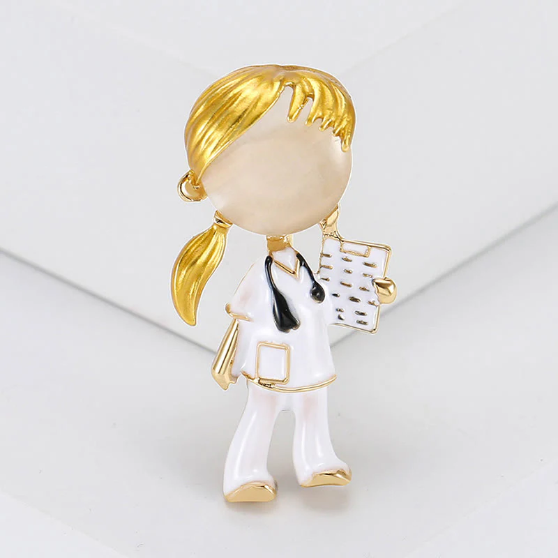Cut Nurse Medical Series Nurse Gift Enamel Brooch - Image 5