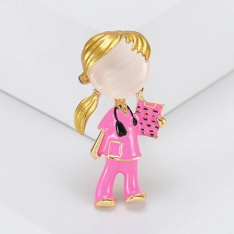 Cut Nurse Medical Series Nurse Gift Enamel Brooch - Image 6