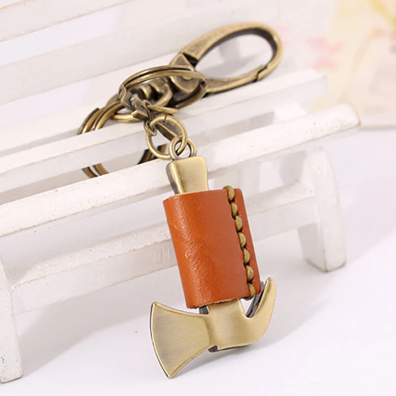 Cute Mini Hammer Bow Knot Leather Keychain - Image 4