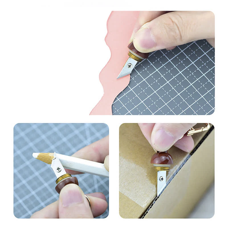 Cute Mini Plant Shape Knife Creative Keychain - Image 6