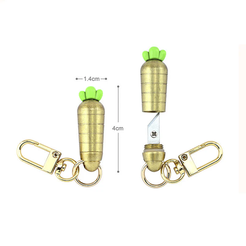 Cute Mini Plant Shape Knife Creative Keychain - Image 8
