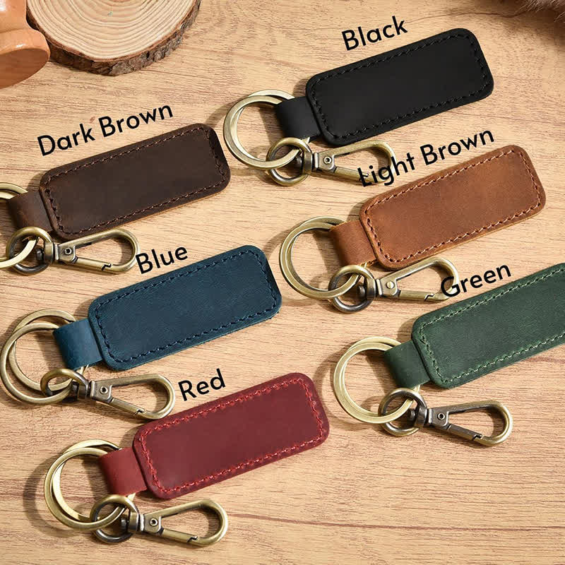 Cutsom Engraved Personalized Gift Leather Keychain - Image 2
