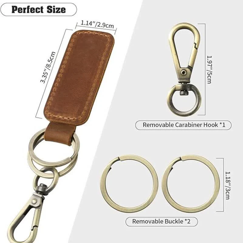 Cutsom Engraved Personalized Gift Leather Keychain - Image 6