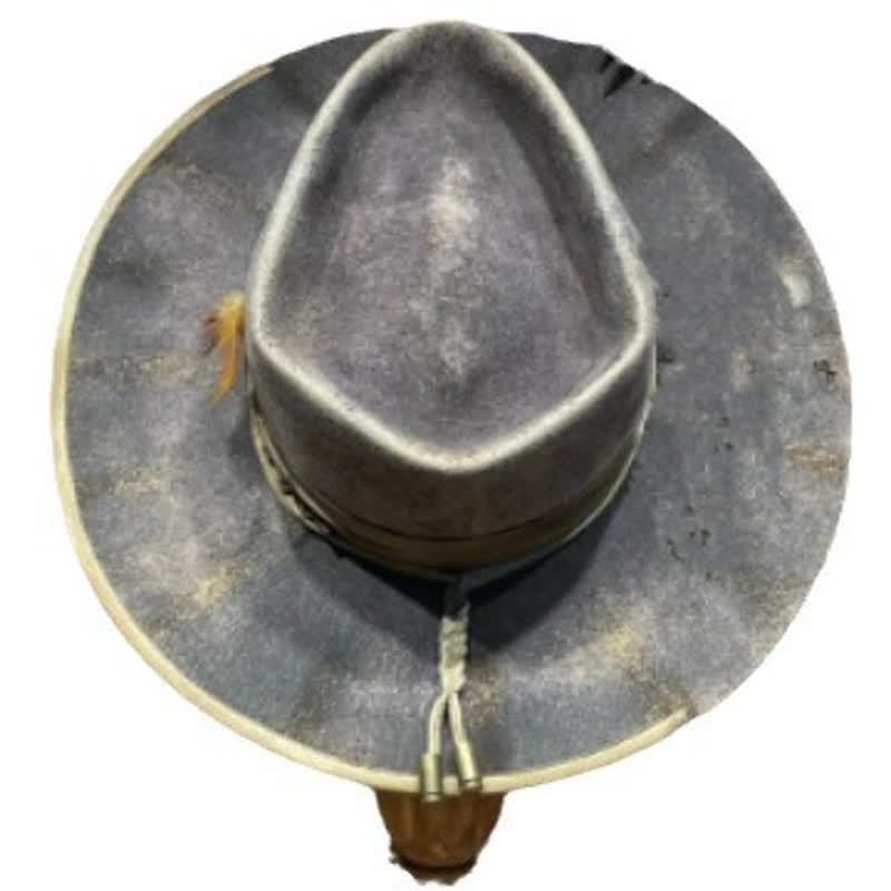 Dark Gray Old-Fashioned Fedoras Feather Cowboy Hat - Image 3