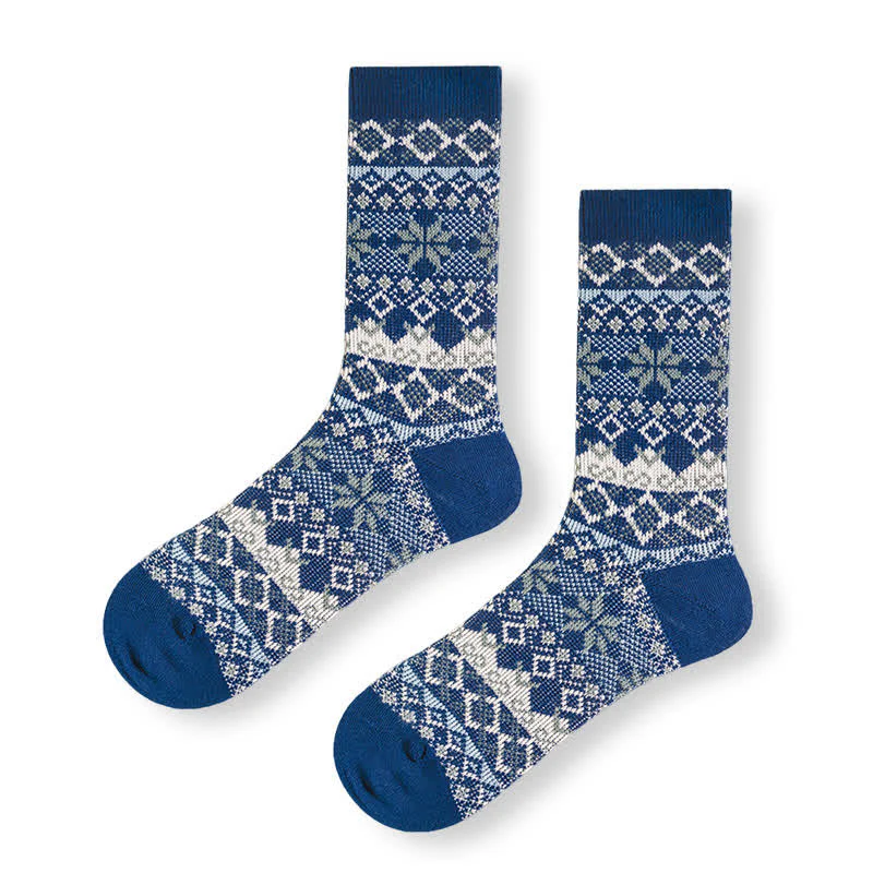 Dazzeling Retro Native Style Cotton Crew Socks - Image 12