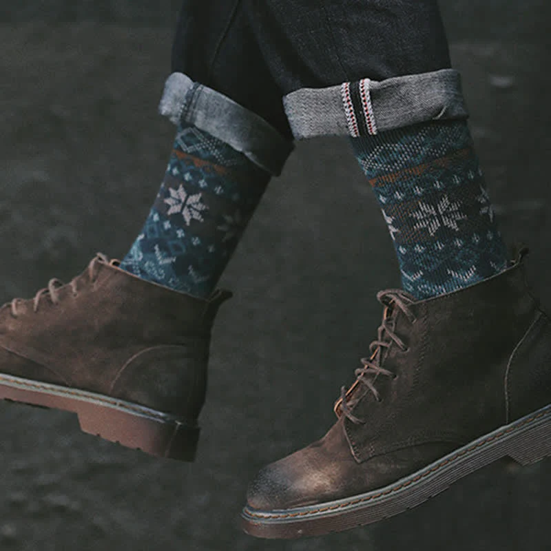 Dazzeling Retro Native Style Cotton Crew Socks - Image 9