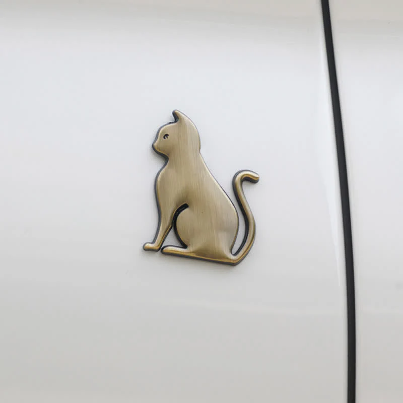 Decorative Cute Cat Pet Metal Sticker Car Badge - Image 10