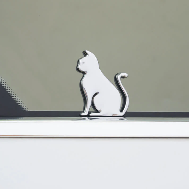 Decorative Cute Cat Pet Metal Sticker Car Badge - Image 13