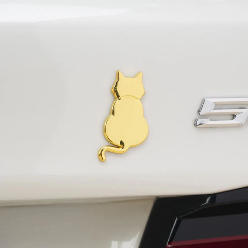 Decorative Cute Cat Pet Metal Sticker Car Badge - Image 17