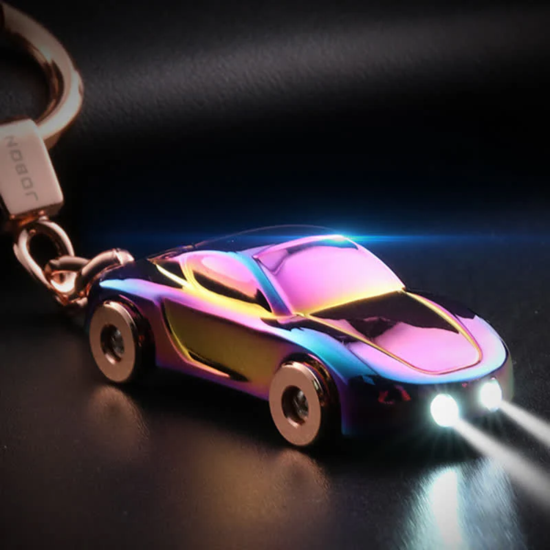 Decorative LED Light Effect Car Shape Keychain - Image 3