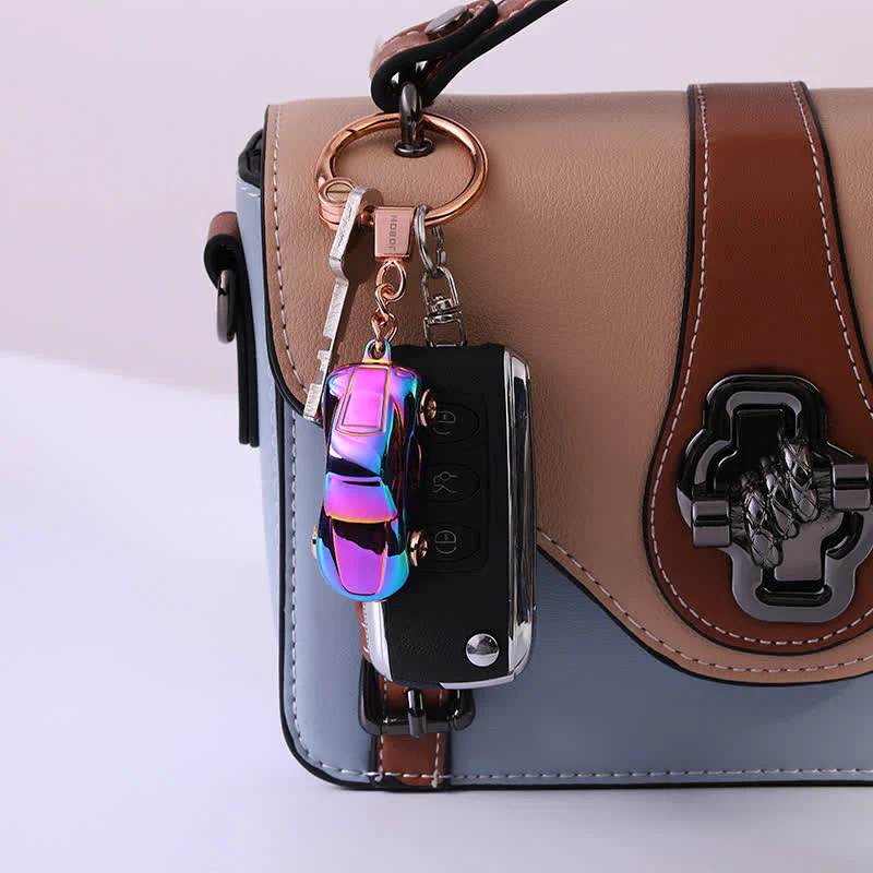 Decorative LED Light Effect Car Shape Keychain - Image 6